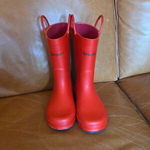 Mysoft Kids' Vibrant Red Rain Boots